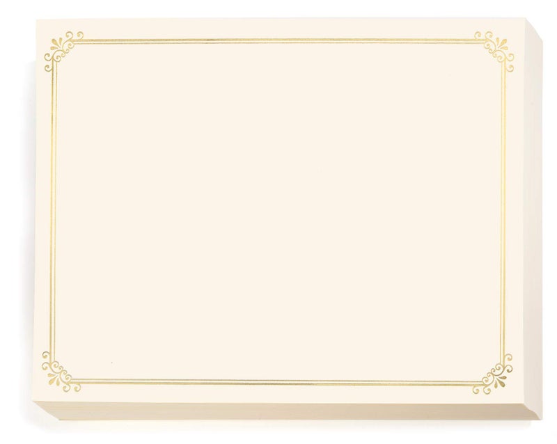PaperDirect Gold Foil on Cream Simple Border Specialty Certificates, 8Â½ x 11, 50 Count, Certificates And Awards Paper, For School, Work, Diplomas & Award Certificates - Image 1